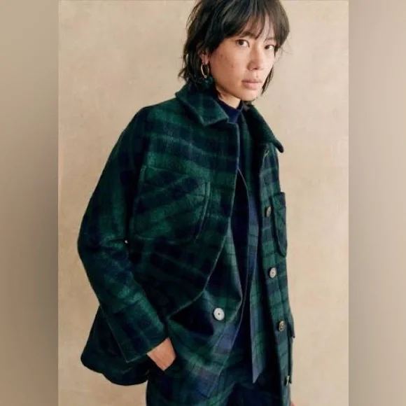 SÉZANE…Paolo coat. Tartan. Size 6. VG/E condition - Picture 2 of 3